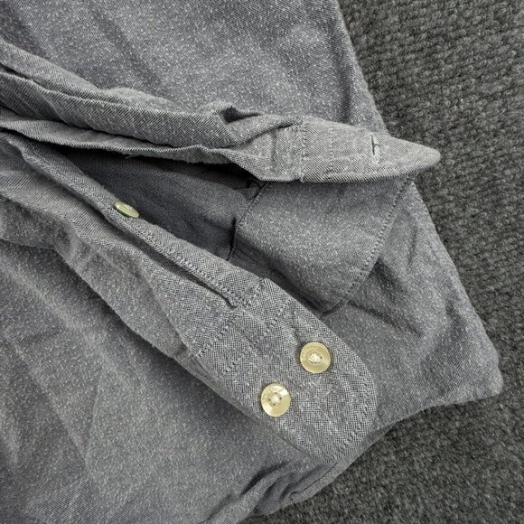 Barbour Tailored Fit Us Size Medium Blue Long Sleeve Button Up Shirt Pocket Logo - Picture 10 of 13